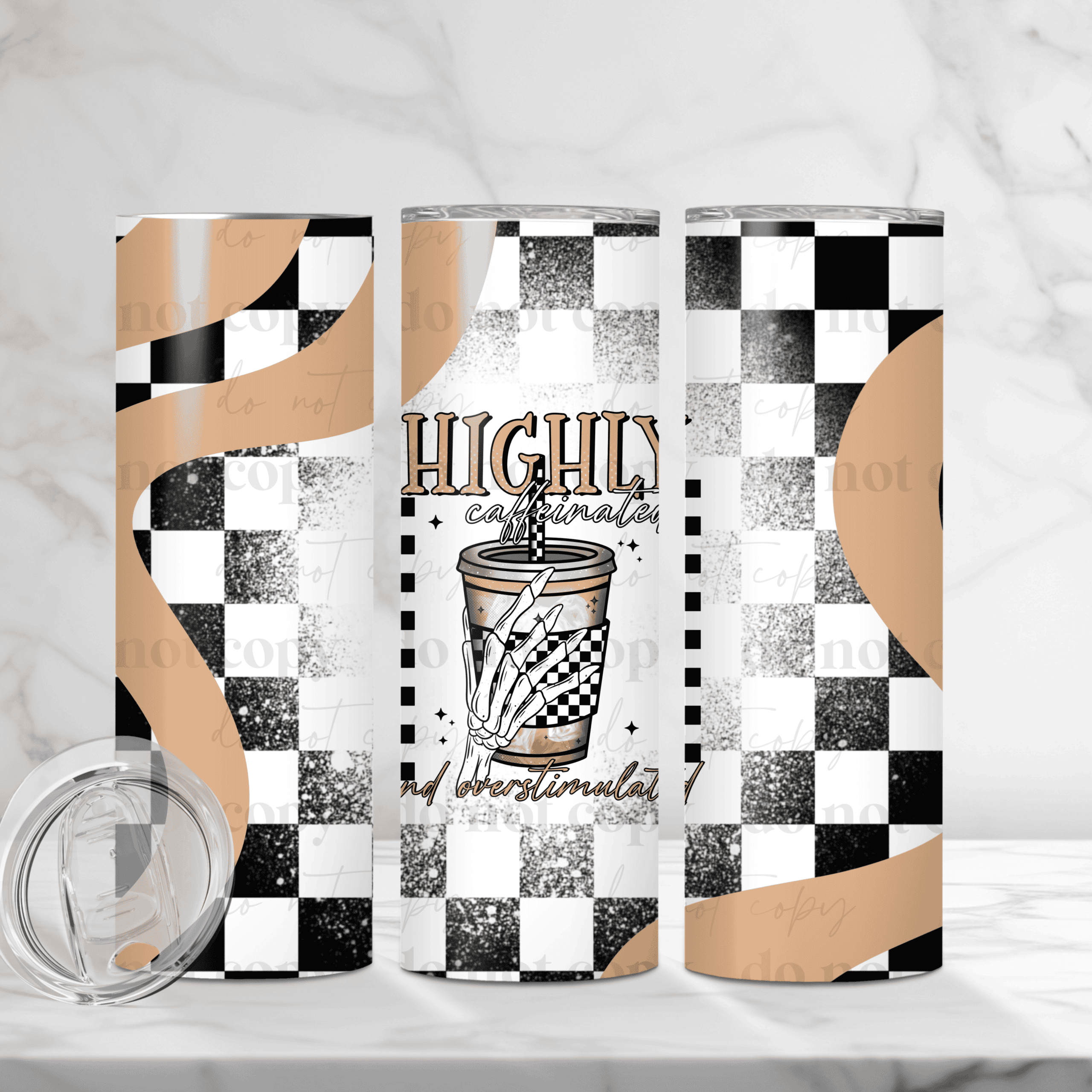Highly Caffeinated (Sublimation Wrap) 20 oz Skinny