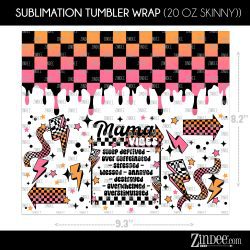 Alternative view of Mama Vibes (Sublimation Wrap) 20 oz Skinny