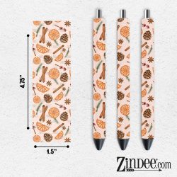 Orange Christmas VINYL Pen Wrap