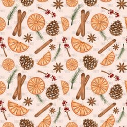 Orange Christmas seamless (vinyl)