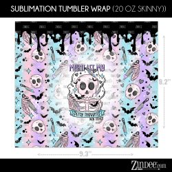 Alternative view of Petty Thoughts (Sublimation Wrap) 20 oz Skinny