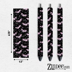 Purple Pink Bats VINYL Pen Wrap