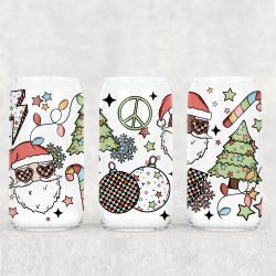 Retro Santa UV DTF Can Wrap