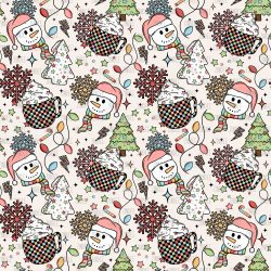 Retro Snowman seamless (vinyl)