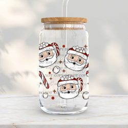 Santa Mug (Light Skin) UV DTF Can Wrap