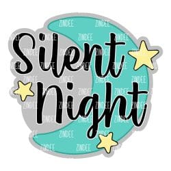 Silent Night – Acrylic Badge Reel Blank (2") No Hole | Optional Sticker or UV DTF