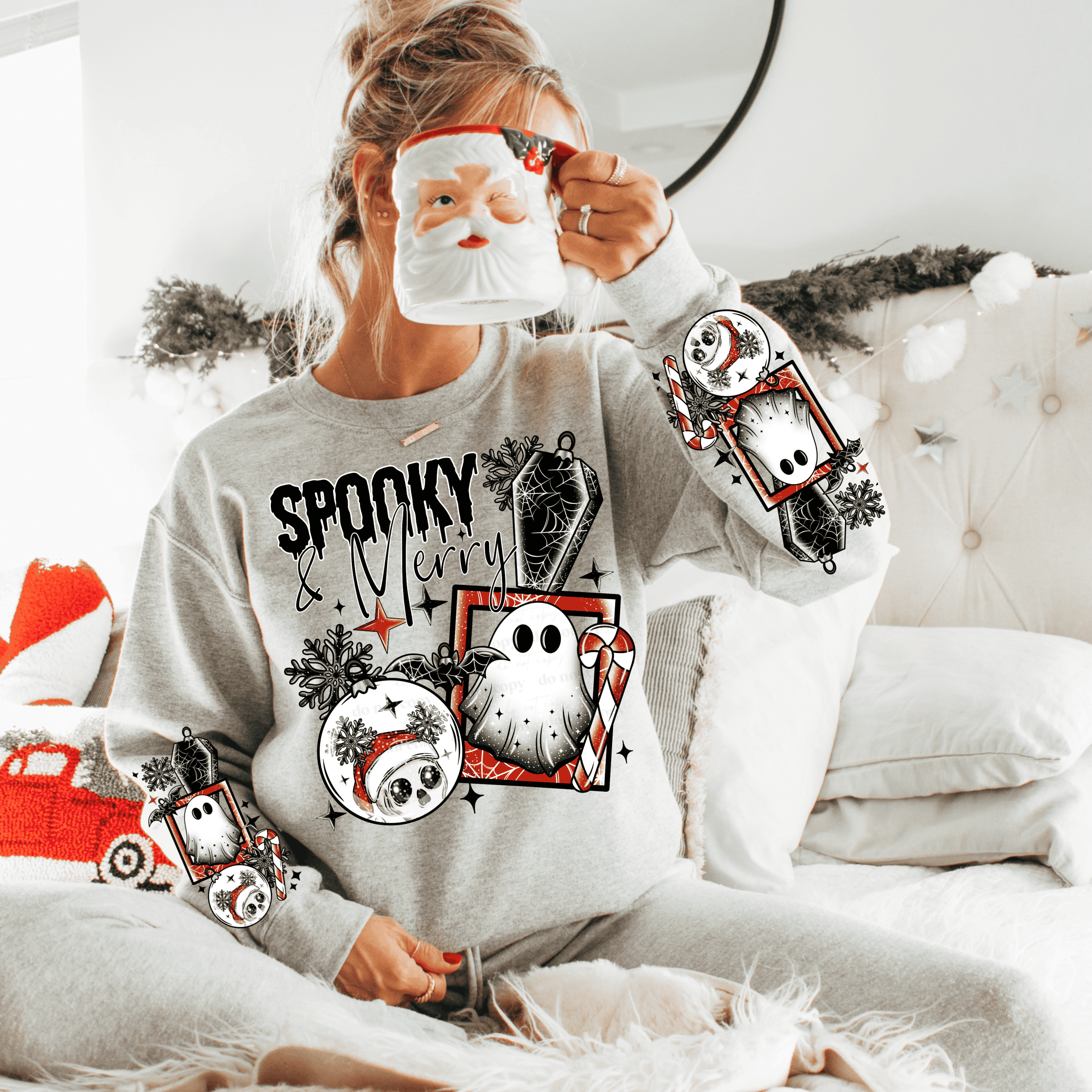 Spooky Merry DTF Transfer (w/optional sleeve design)