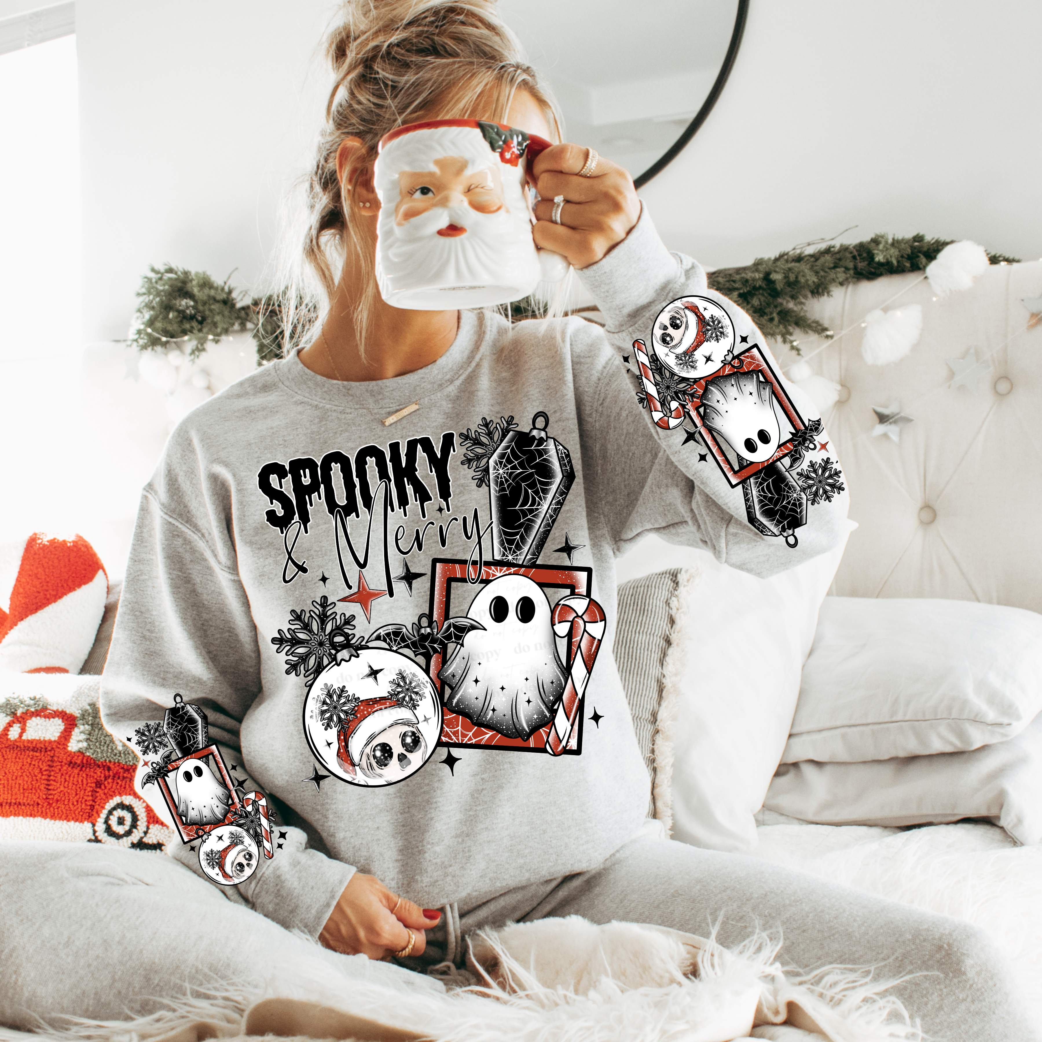 Spooky Merry DTF Transfer (w/optional sleeve design)