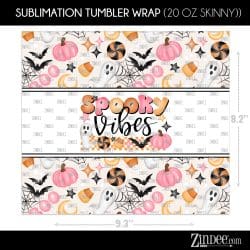 Alternative view of Spooky Vibes (Sublimation Wrap) 20 oz Skinny