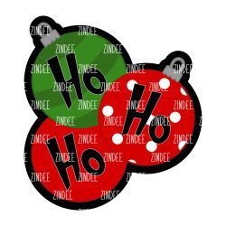 Three Ornaments Acrylic Blank- Sticker- UV DTF (2.5 inch)