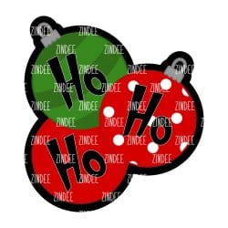 Three Ornaments – Acrylic Badge Reel Blank (2") No Hole | Optional Sticker or UV DTF