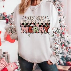 Tis The Season DTF Transfer (w/optional sleeve design)