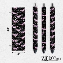 Web Bat Purple Pink VINYL Pen Wrap