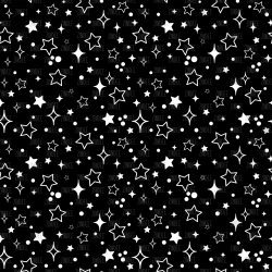 White Sketch Stars seamless (vinyl)