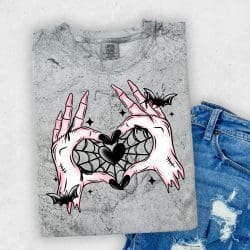 Witch Skellie Heart Hands DTF Transfer