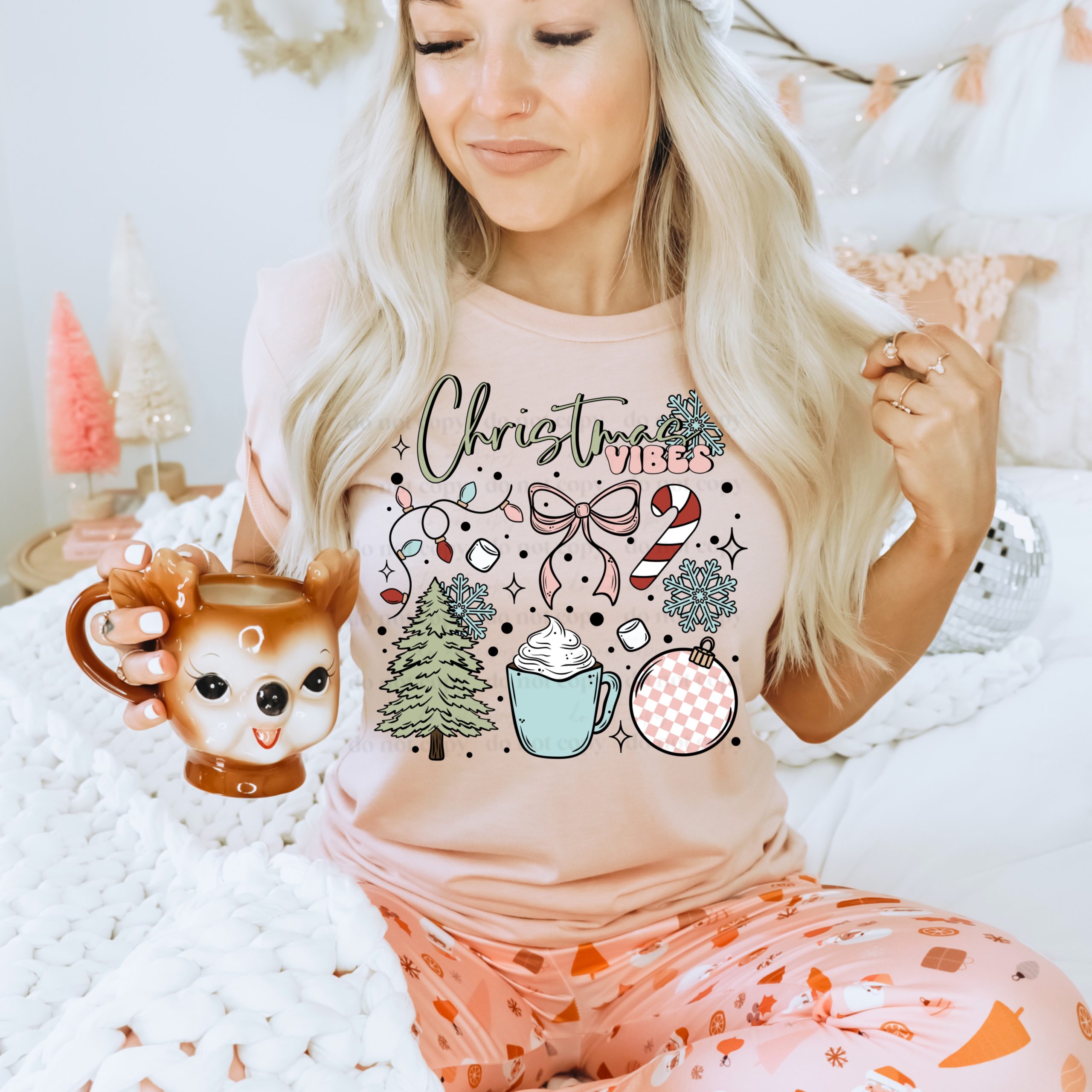 Christmas Vibes Cute DTF Transfer