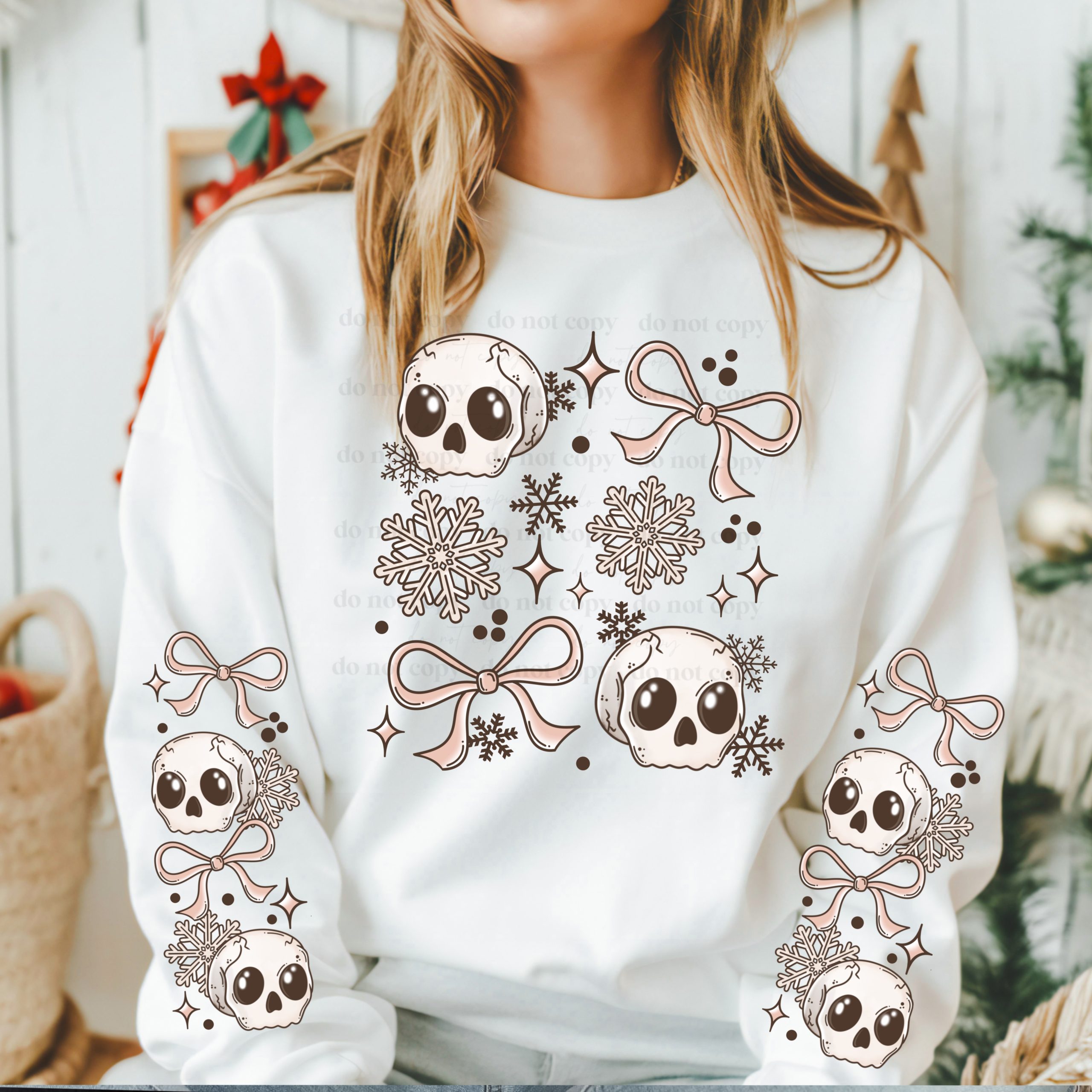 Boho Winter Skellies DTF Transfer (w/optional sleeve design)