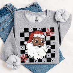 Santa Checker (Dark Skin) DTF Transfer