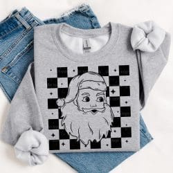 Santa Checker DTF Transfer