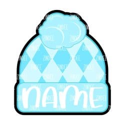 Beanie With Space – Acrylic Badge Reel Blank (2") No Hole | Optional Sticker or UV DTF