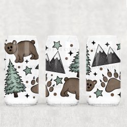 Bears And Trees UV DTF Can Wrap