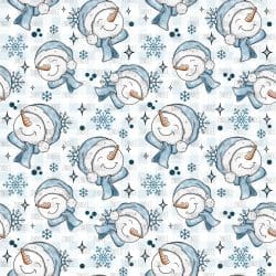 Blue Snowman seamless (vinyl)