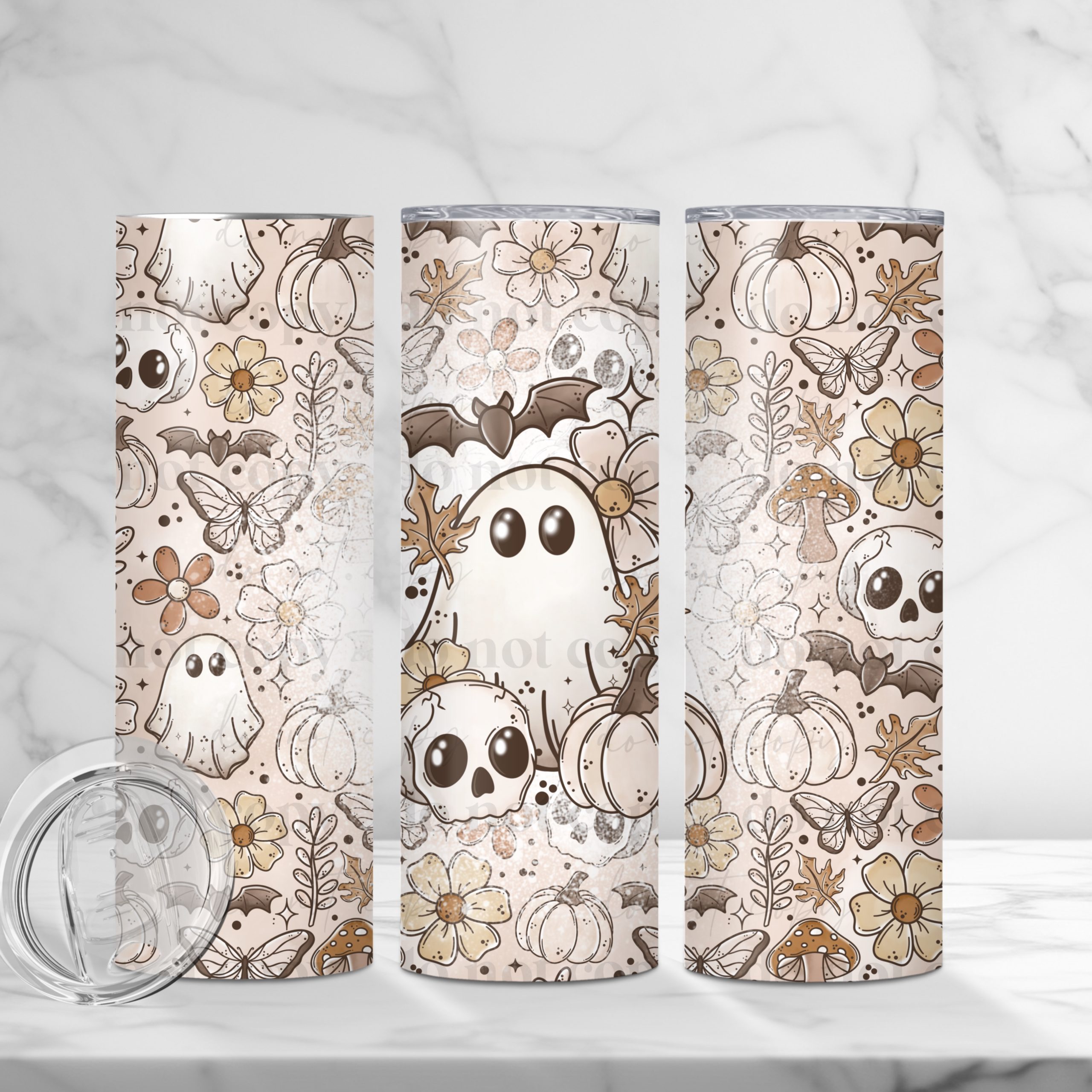 Boho Fall Spookies (Sublimation Wrap) 20 oz Skinny