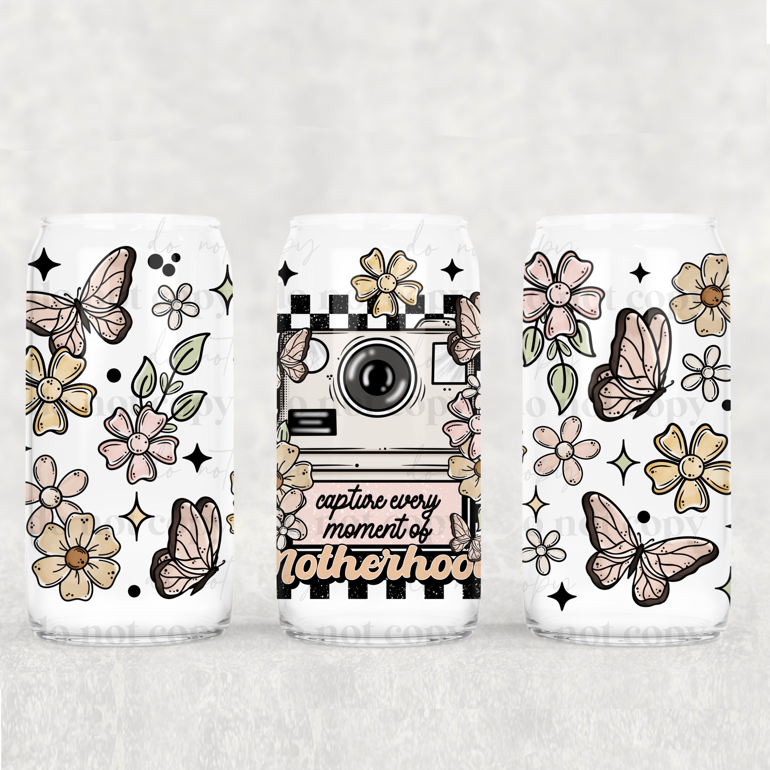 Capture Every Moment Motherhood UV DTF Can Wrap