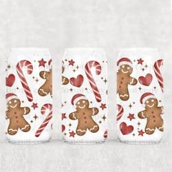 Christmas Gingerbread UV DTF Can Wrap
