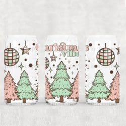 Christmas Vibes UV DTF Can Wrap