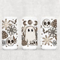 Cottagecore Winter Ghost UV DTF Can Wrap