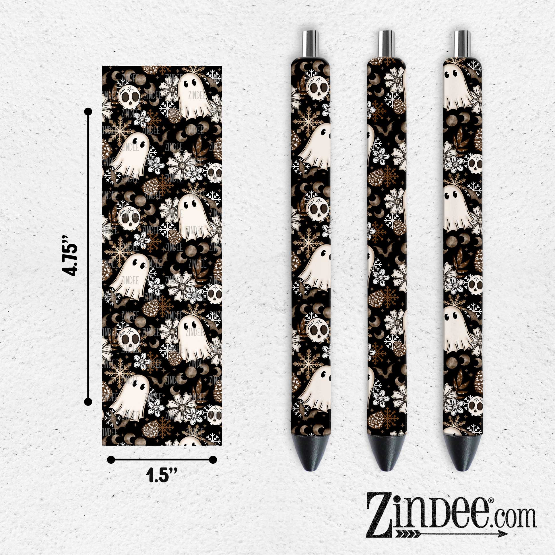 Cottagecore Winter Ghost Dark VINYL Pen Wrap