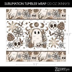 Alternative view of Cottagecore Winter Ghost (Sublimation Wrap) 20 oz Skinny