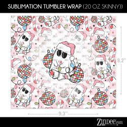Alternative view of Disco Christmas (Sublimation Wrap) 20 oz Skinny