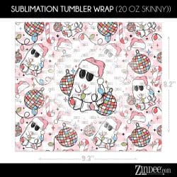 Alternative view of Disco Christmas (Sublimation Wrap) 20 oz Skinny