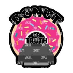 Donut of Truth – Mini Acrylic Charm Blank (1.5") | Optional Sticker or UV DTF
