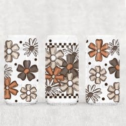 Fall Florals UV DTF Can Wrap