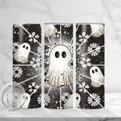 Floral Ghost (Sublimation Wrap) 20 oz Skinny