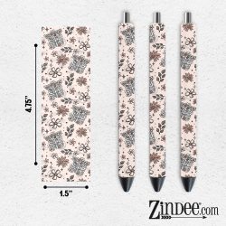 Floral Rib Cage VINYL Pen Wrap