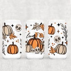 I Love Fall UV DTF Can Wrap