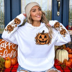 Fall Jack O Lantern DTF Transfer (w/optional sleeve design)