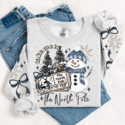 North Pole DTF Transfer (w/optional sleeve design)
