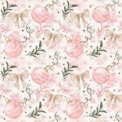 Pink Christmas Ornaments seamless (vinyl)