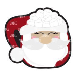 Santa Mug (Light Skin) Acrylic Blank- Sticker- UV DTF (2.5 inch)