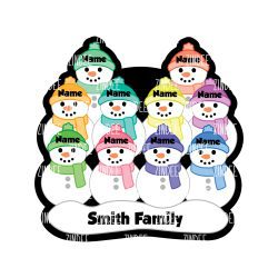 Alternative view of Snowman Family Ornament 10 (4 inch)
