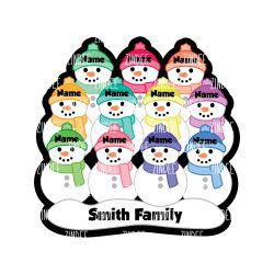Alternative view of Snowman Family Ornament 11 (4 inch)