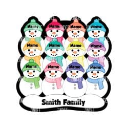 Alternative view of Snowman Family Ornament 12 (4 inch)