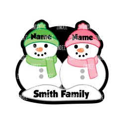 Alternative view of Snowman Family Ornament 2 (4 inch)