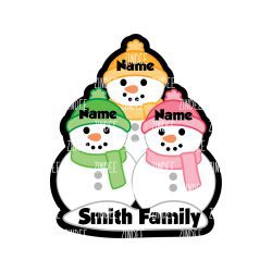 Alternative view of Snowman Family Ornament 3 (4 inch)
