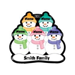 Alternative view of Snowman Family Ornament 5 (4 inch)
